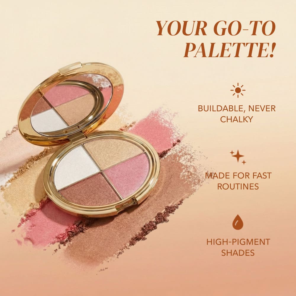 „Glam in Seconds“ akių ir veido šešėlių paletė – LT