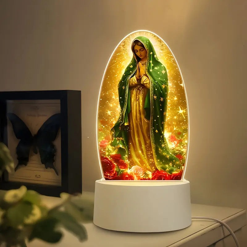 🌙 Ramybė ir tikėjimas vienoje šviesoje – 3D naktinė lempa su Jėzumi-LT