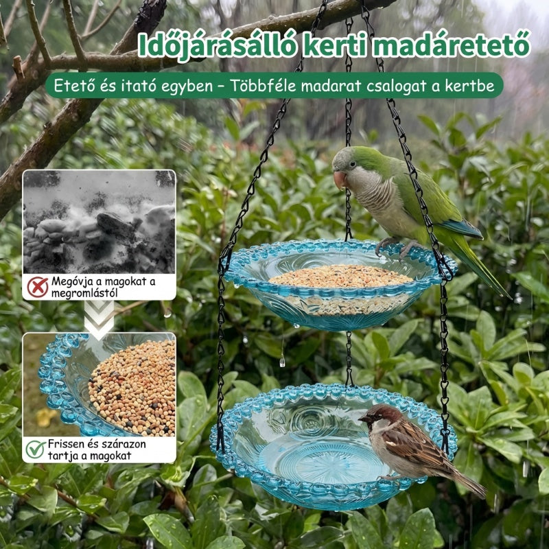 🐦Vintage viseča krmilnica za ptice in kad-SI