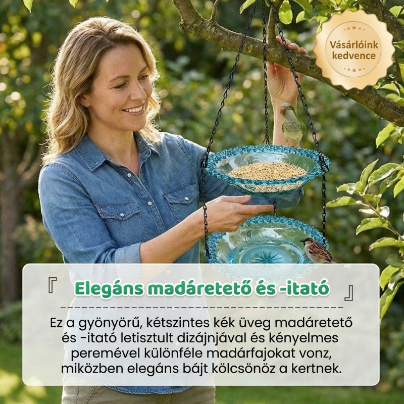 🐦Vintage viseča krmilnica za ptice in kad-SI