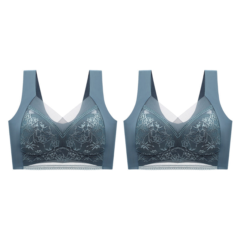 👙 Super udoben in mehak ženski čipkast modrček brez jeklenega obroča【✨1 + 1 gratis】-SI