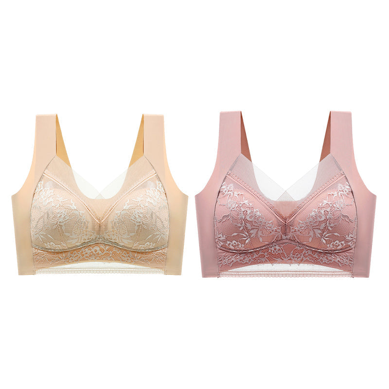 👙 Super udoben in mehak ženski čipkast modrček brez jeklenega obroča【✨1 + 1 gratis】-SI
