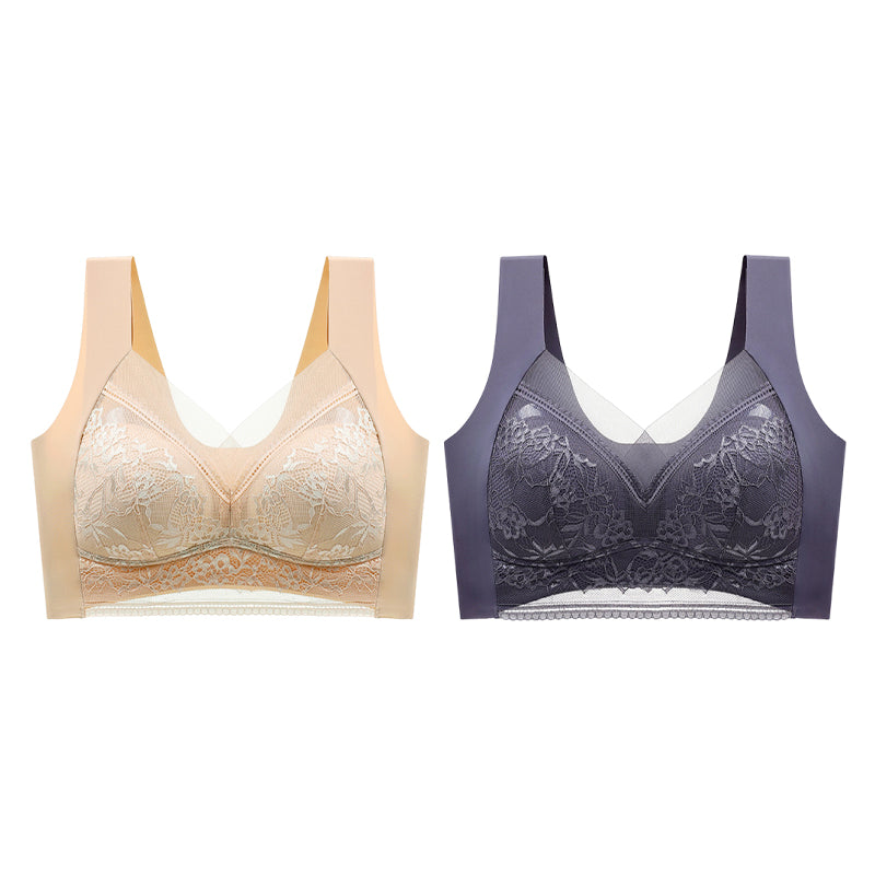 👙 Super udoben in mehak ženski čipkast modrček brez jeklenega obroča【✨1 + 1 gratis】-SI
