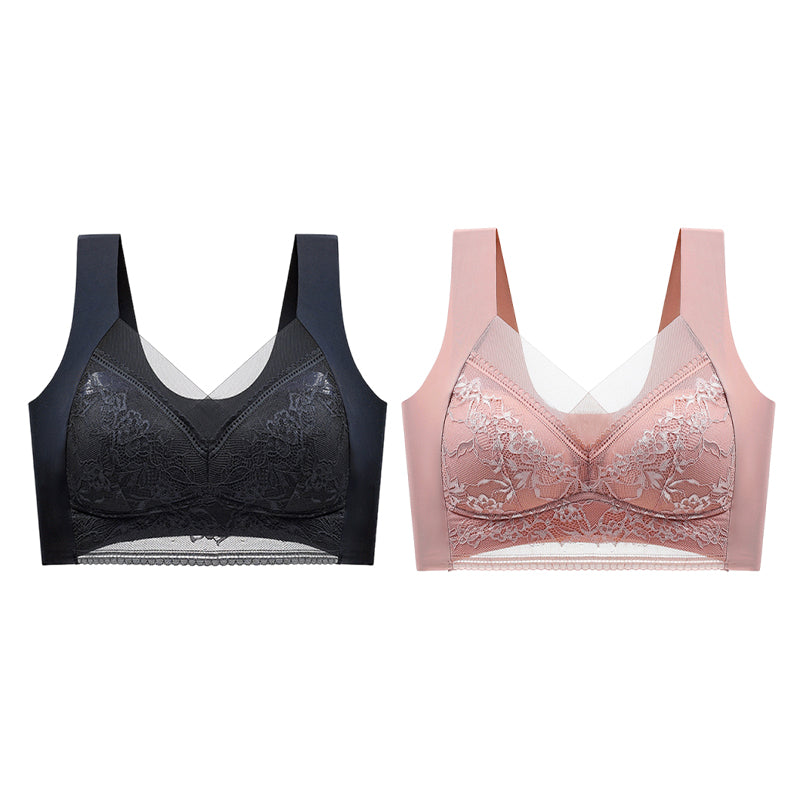 👙 Super udoben in mehak ženski čipkast modrček brez jeklenega obroča【✨1 + 1 gratis】-SI