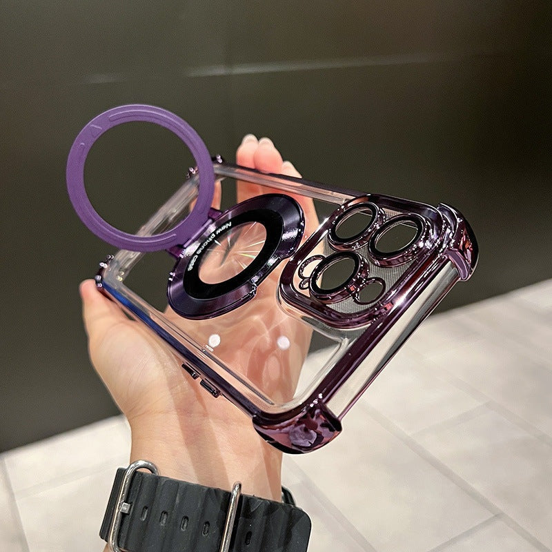 Apsauginis „iPhone“ dėklas su magnetiniu laikikliu ir apsauga nuo kritimo-LT