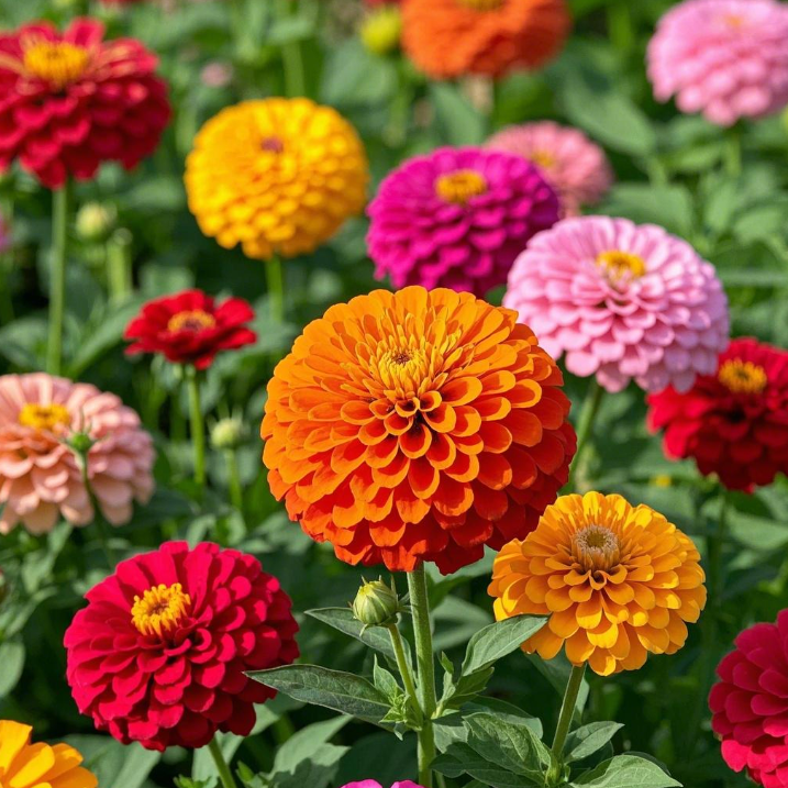 🌺Semena dvojne cinije v mešanih barvah-SI