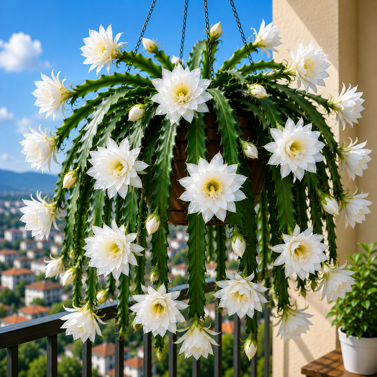 💫 Retas Epiphyllum orchidėjinis kaktusas 🌸 Reta gėlė, kuria visi sustoja pasigrožėti-LT