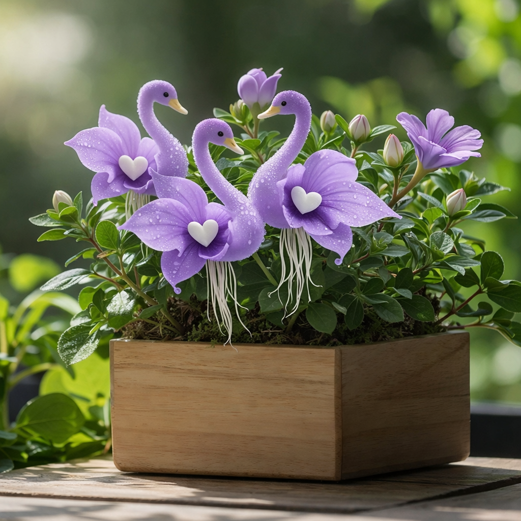 🔥 ¡Rebajas de primavera -50%! ✨ Encantadoras flores "Flor de cisne púrpura": una belleza única para tu jardín-ES