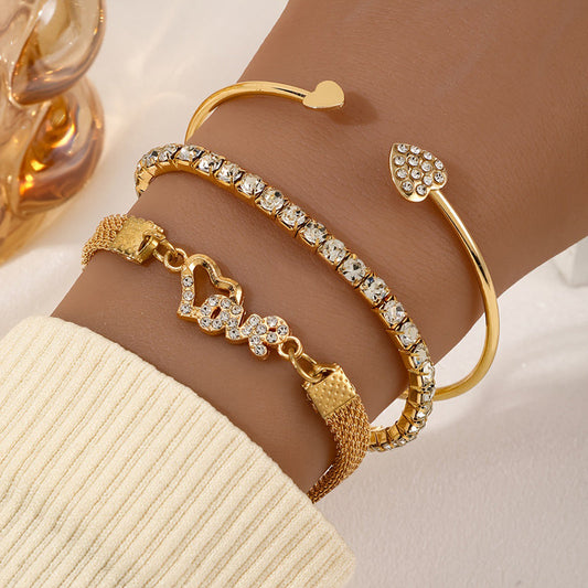 Conjunto de pulseras bohemias de tres piezas-ES