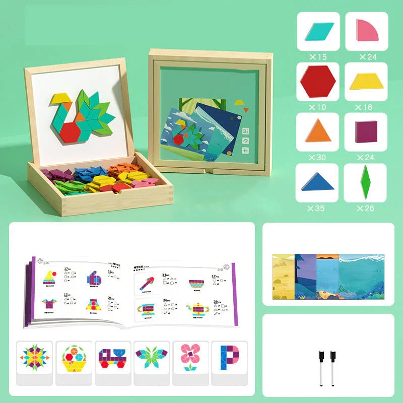 🎁Ranobožićna rasprodaja 50% POPUSTA🔥Set drvenih magnetskih slagalica s uzorkom🧩-HR