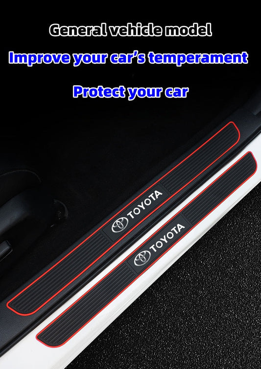 Tira protectora de silicona para umbrales de puertas de coche (con logotipo especial del coche)-ES