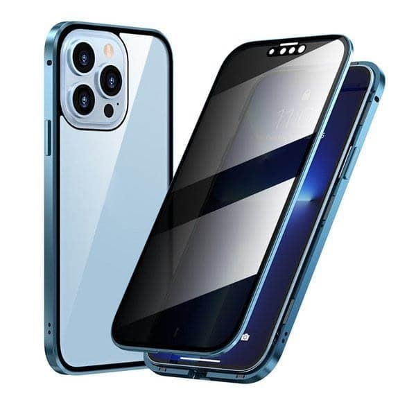 Magnetna maskica za iPhone s antirefleksnim staklom i metalom-HR