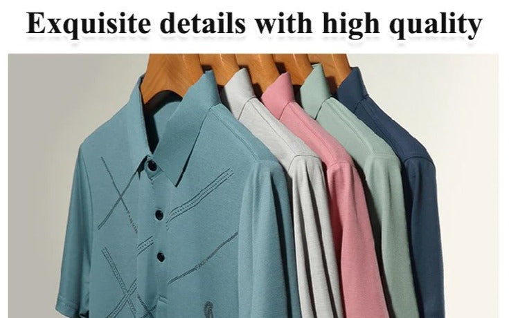 ✨Camisa elástica de seda helada para hombre-ES