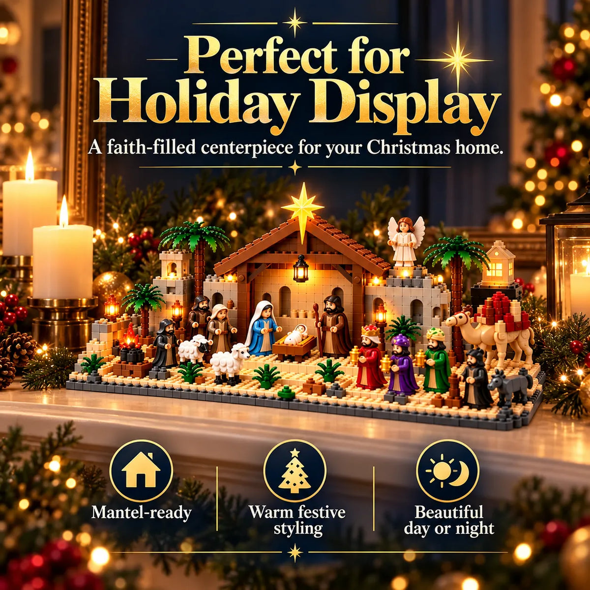 ⭐ 24-Day Buildable Nativity Advent Calendar | Family Christmas Tradition Vibe