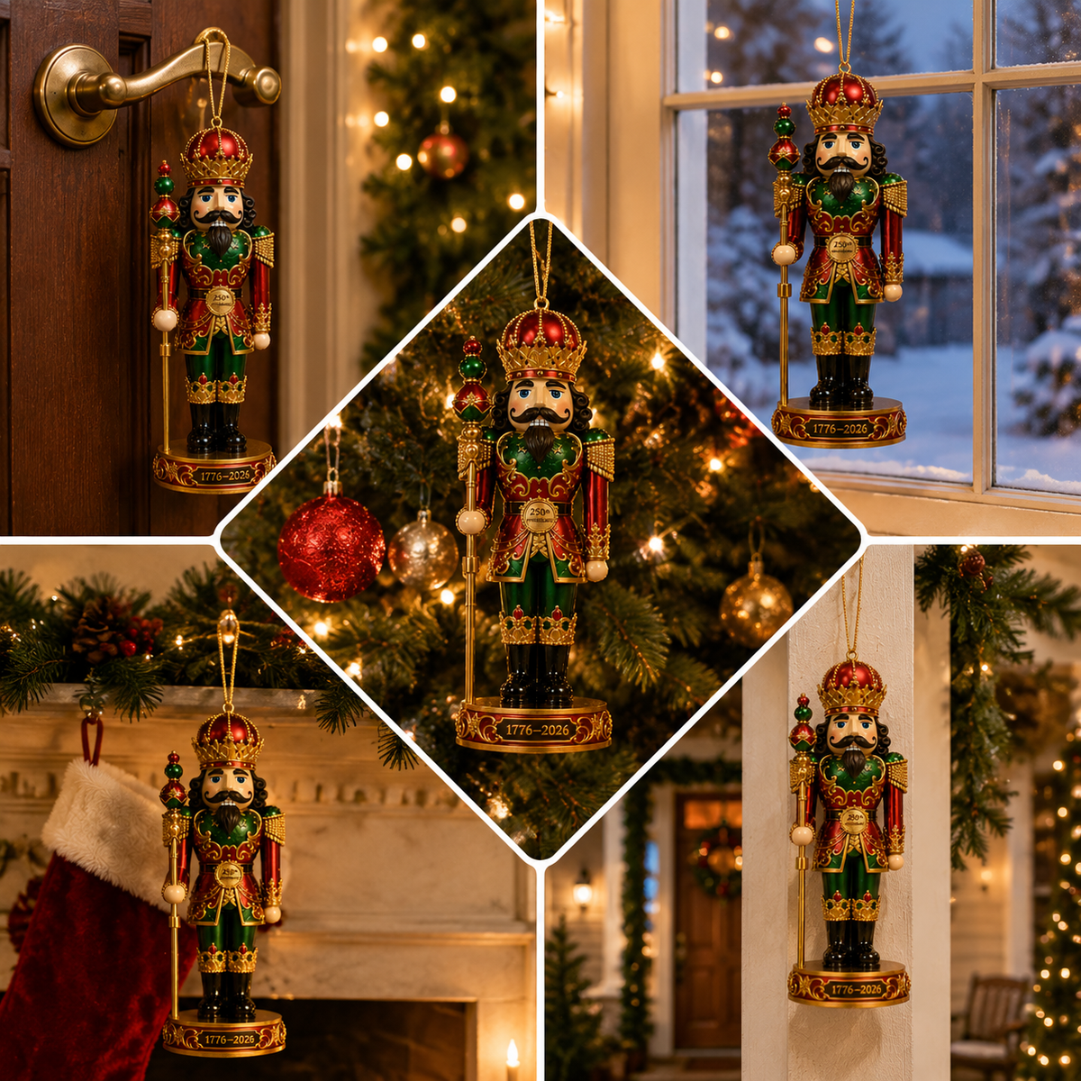 2026 America 250th Anniversary Nutcracker King Christmas Ornament – Commemorative Keepsake
