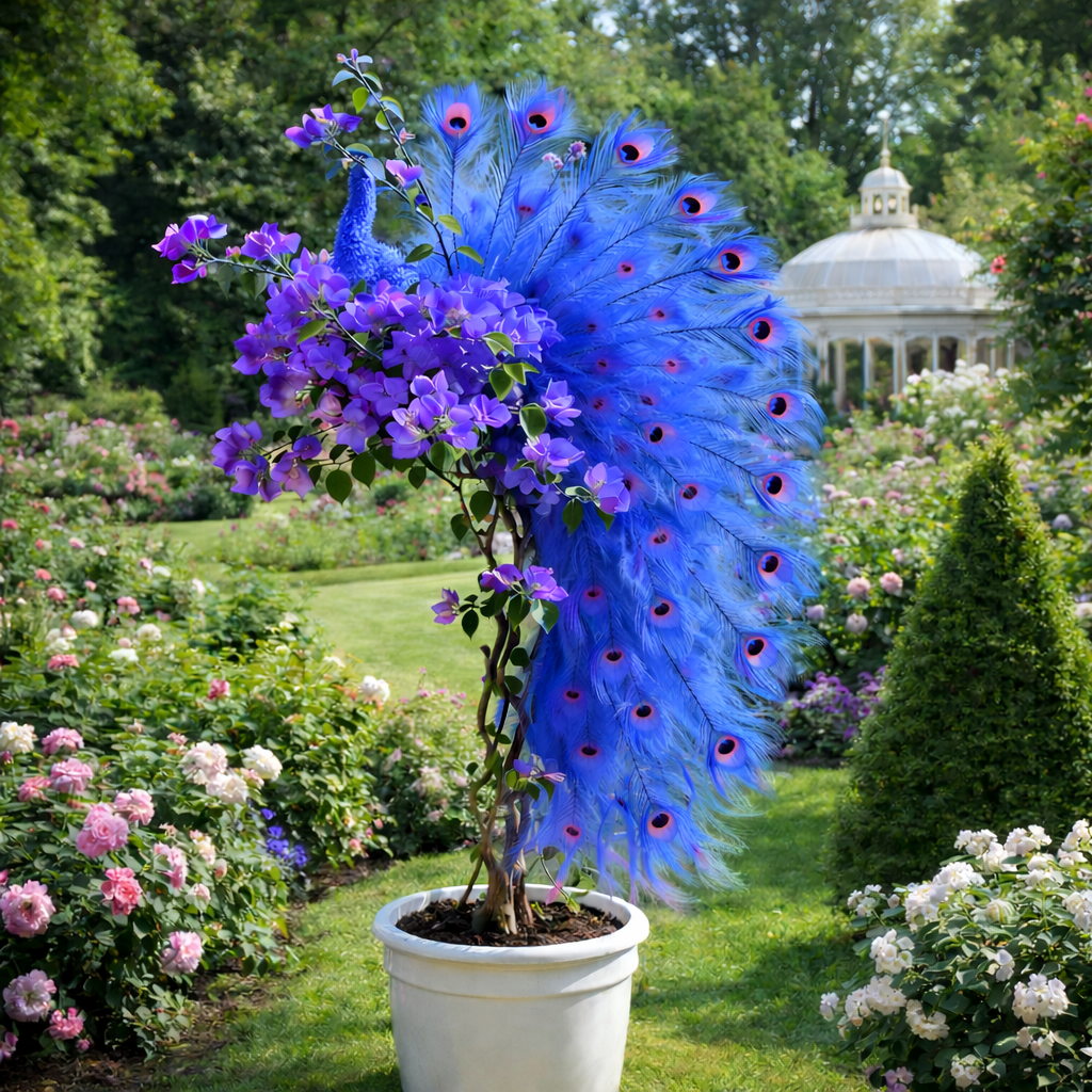 Semillas de buganvilla pavo real: embellece tu jardín con elegantes flores de pavo real.-ES