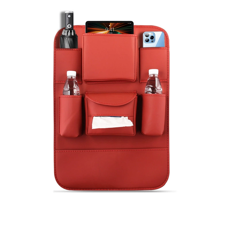 Organizador para asiento trasero DriveEase: organizador colgante con múltiples bolsillos y logotipo personalizado-ES