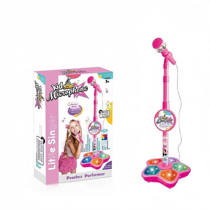 🎤 Igrača za karaoke mikrofon za otroke - lučke + raztegljivo držalo (70-90 cm) - popolno darilo za rojstni dan!🎁-SI