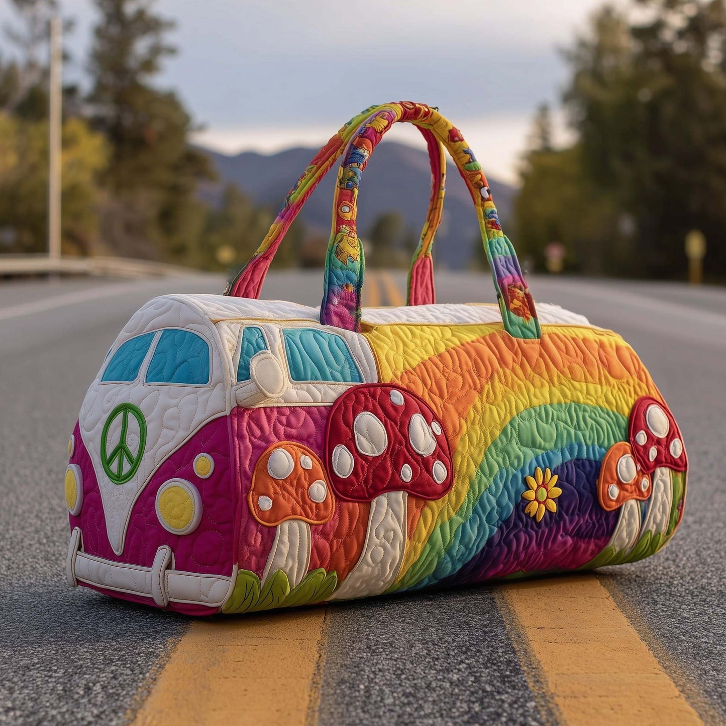 Prešita potovalna torba Hippie Van-SI