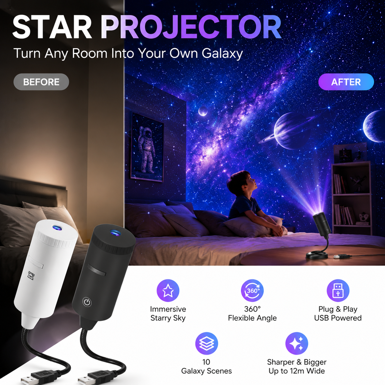 Proyector HD Star Plug-and-Play: más de 50.000 usuarios satisfechos-ES