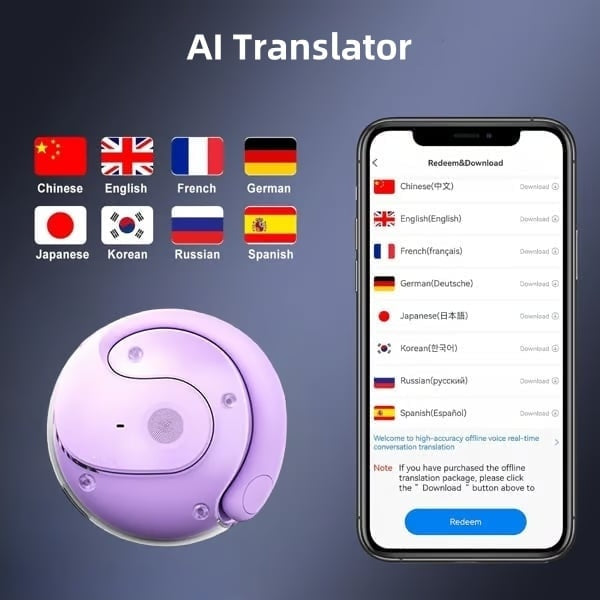 🏆 Best Seller Número 1 ⏰ Último día 💎 Auriculares inalámbricos OWS Bluetooth 5.4 con traducción IA (para iOS y Android)-ES