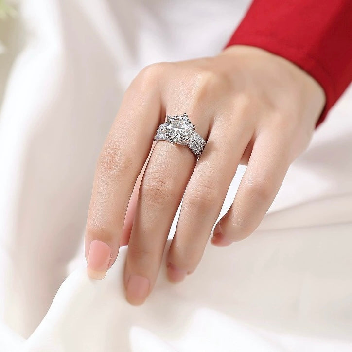 💖(PASKUTINĖ IŠPARDAVIMO DIENA - 80% NUOLAIDA) Magnetologijos moissanito „DIYSTARTM“ deimantinis žiedas 💍-LT