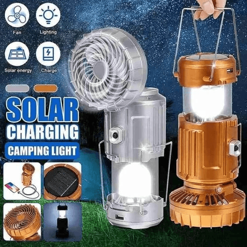 🔥Oferta especial 2025🔥🌿Luz LED portátil para acampar con ventilador-ES