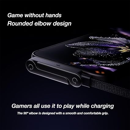 📱 240 W pintas greito įkrovimo laidas su įmontuotu telefono laikikliu – naujas 2026 m. sulankstomas patvarus USB-C tipo C laidas (2 vnt. pakuotėje)-LT