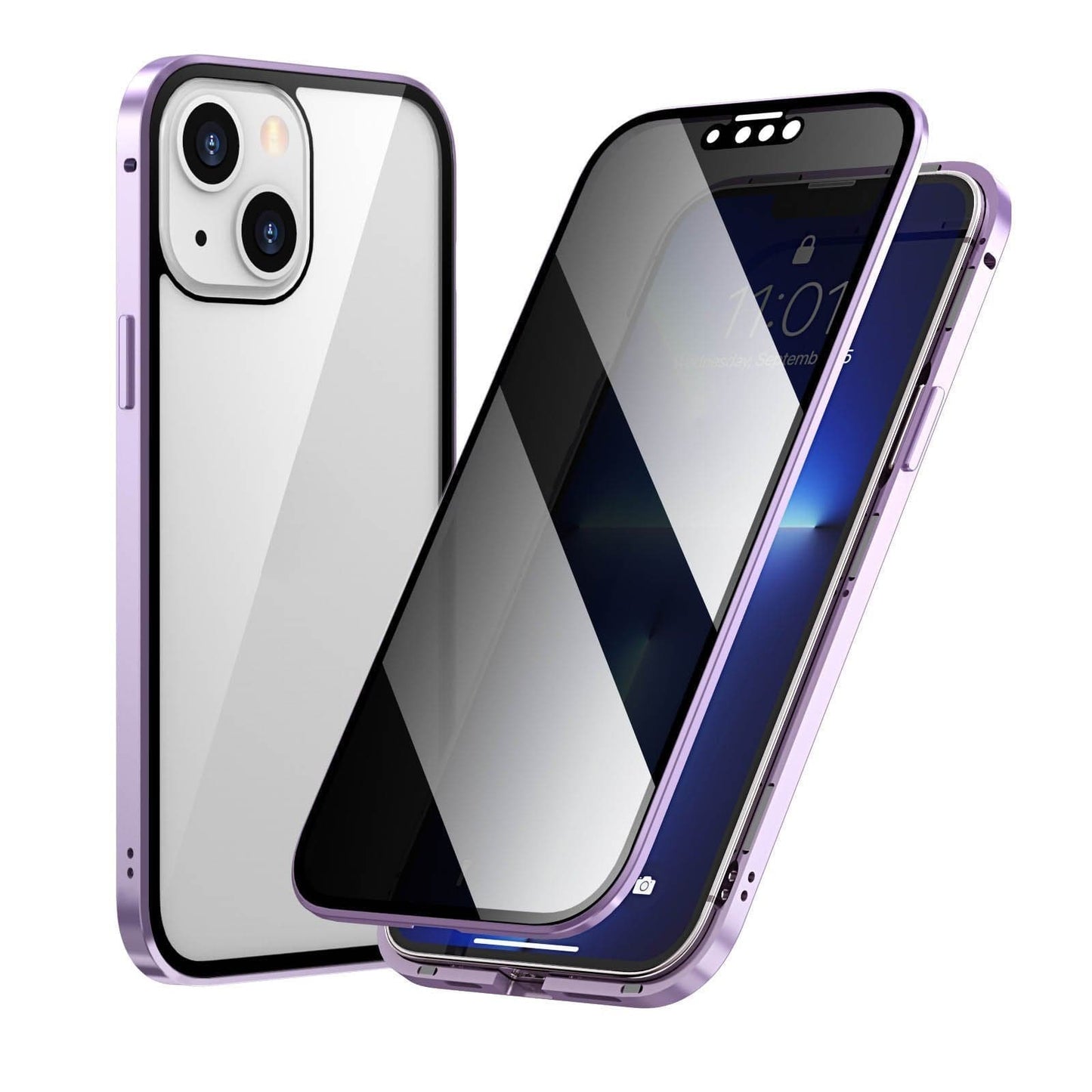 Magnetna maskica za iPhone s antirefleksnim staklom i metalom-HR