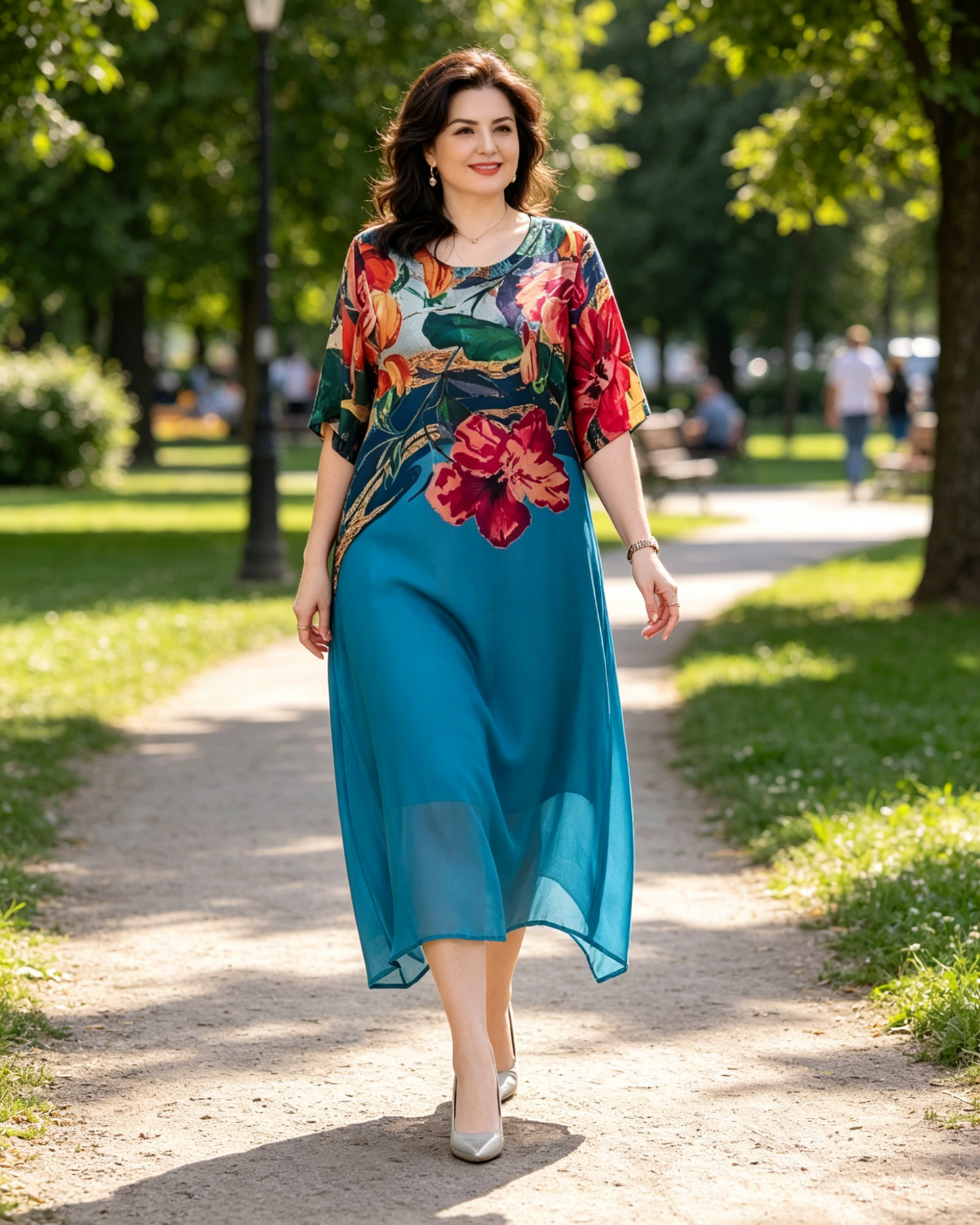 👗Κομψά φλοράλ φορέματα για γυναίκες σε μεγάλα μεγέθη-GR