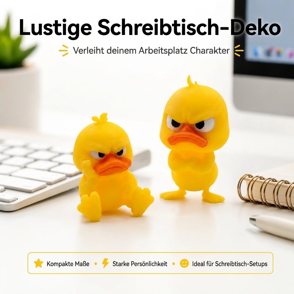 😠 Figurica ljute patke za stol – Dodajte drzak dodir svom stolu! 🐥-HR