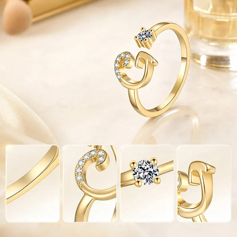 ⏳Riboto laiko 50 % nuolaida⏰Reguliuojamas blizgantis inicialas moterims💍-LT