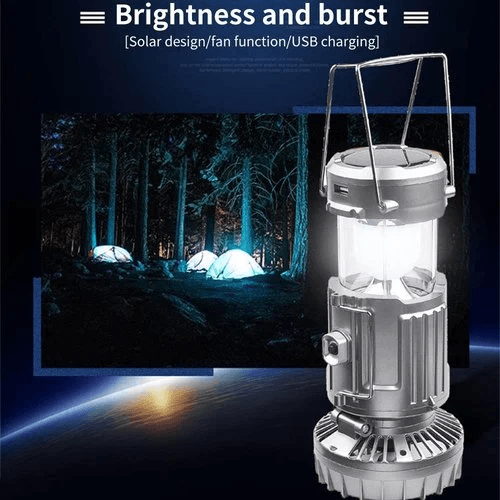 🔥Oferta especial 2025🔥🌿Luz LED portátil para acampar con ventilador-ES