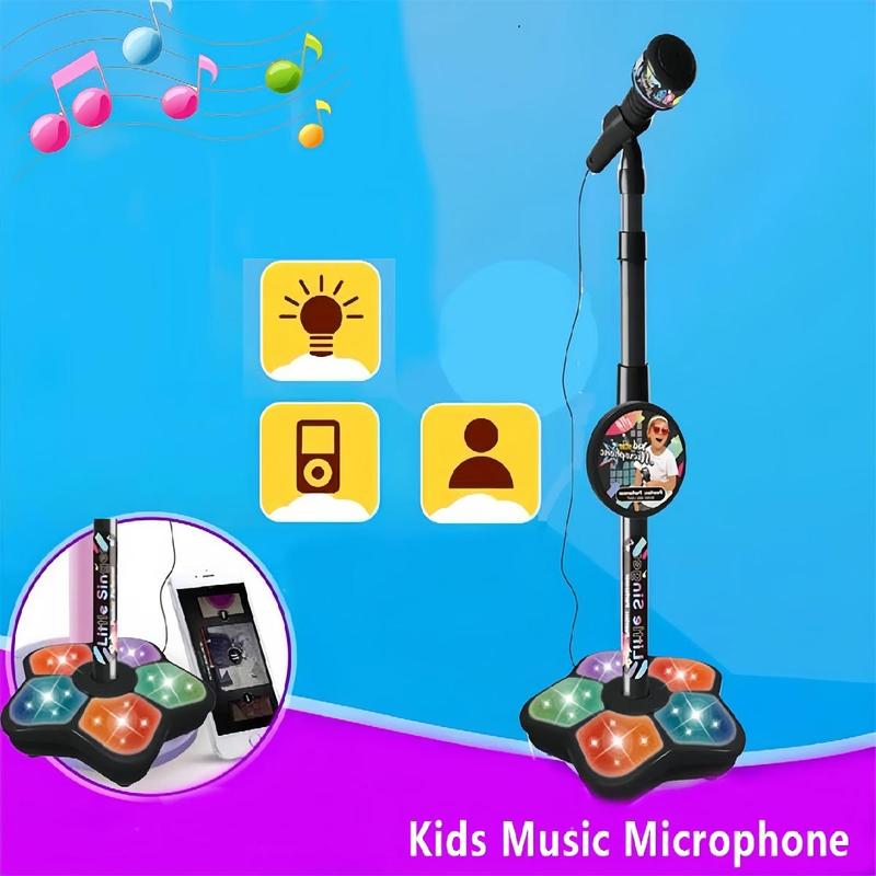 🎤 Igrača za karaoke mikrofon za otroke - lučke + raztegljivo držalo (70-90 cm) - popolno darilo za rojstni dan!🎁-SI