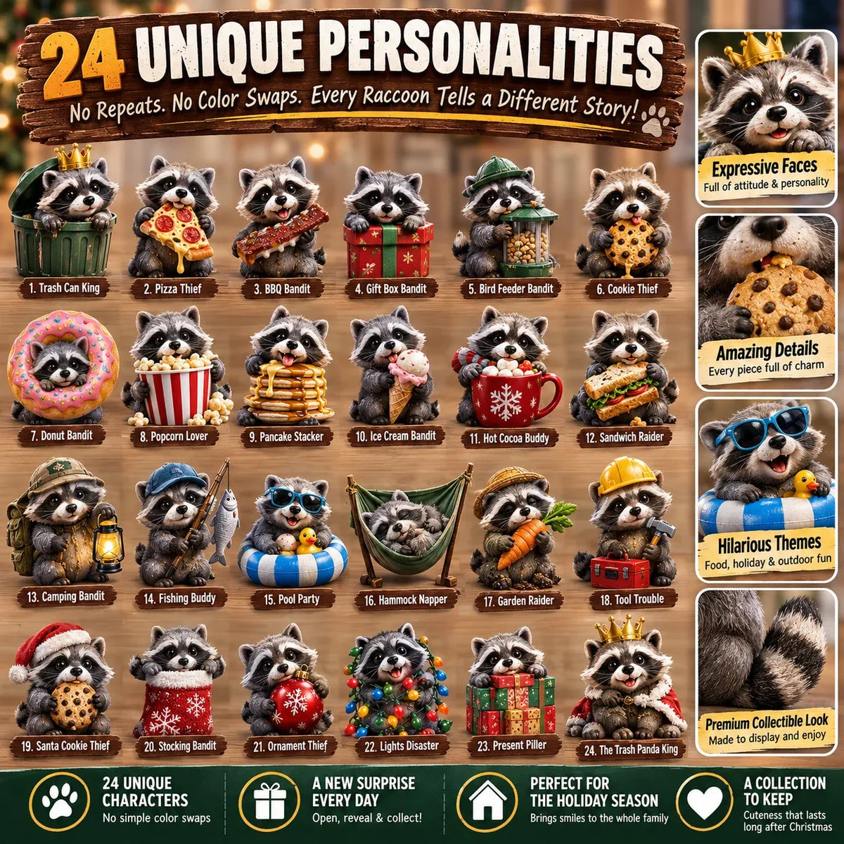 🦝2D Backyard Bandits Advent Calendar – 24 Days of Tiny Trouble