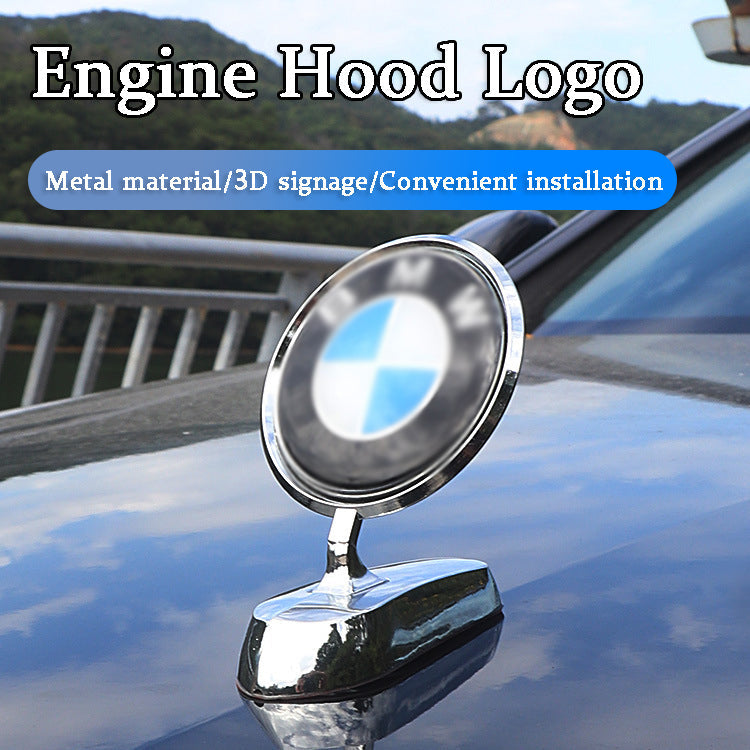 Decoración de modificación de coche con logotipo de capó-ES