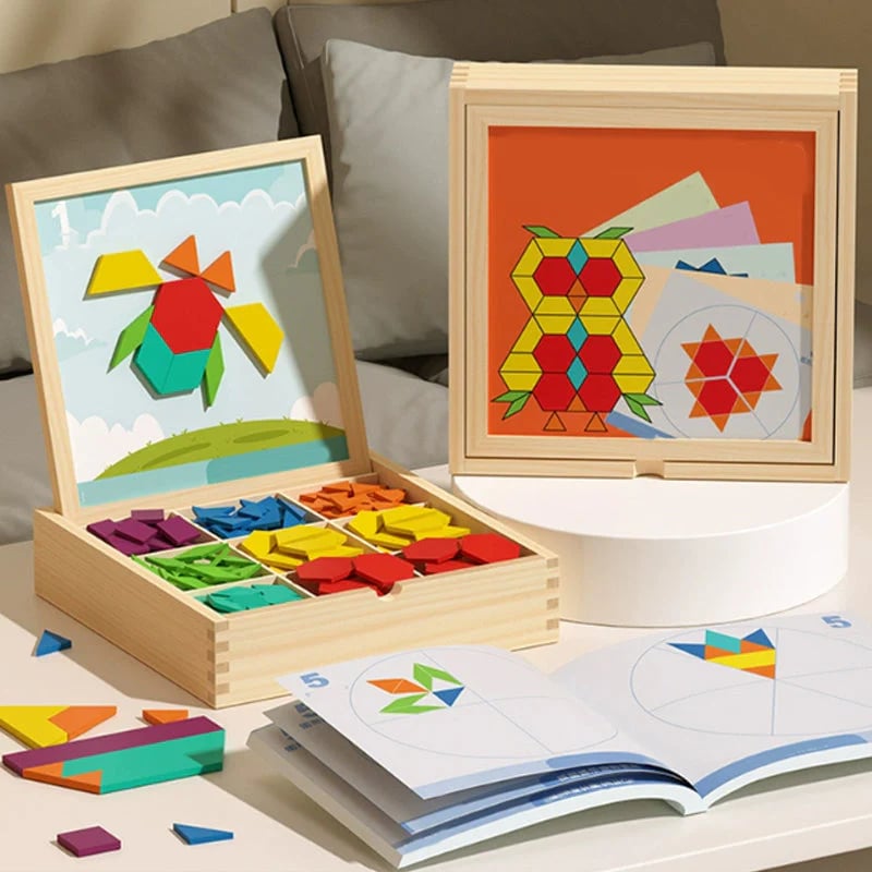 🎁Ranobožićna rasprodaja 50% POPUSTA🔥Set drvenih magnetskih slagalica s uzorkom🧩-HR
