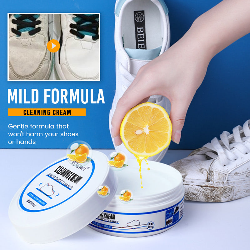 White Shoe Cleaning Cream – nemokama valymo kempinė-LT