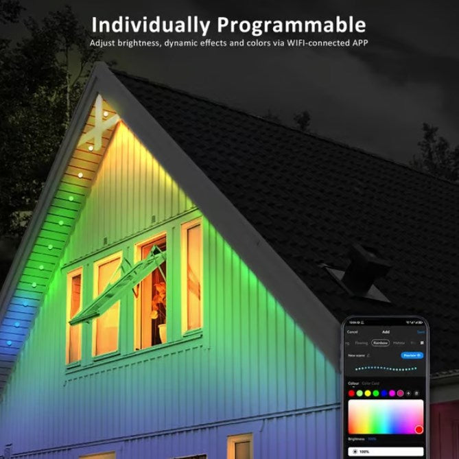 ⏰Paskutinė išpardavimo diena🌈Išmanusis vaivorykštės LED lauko šviestuvas su nuolatiniu veikimu-LT
