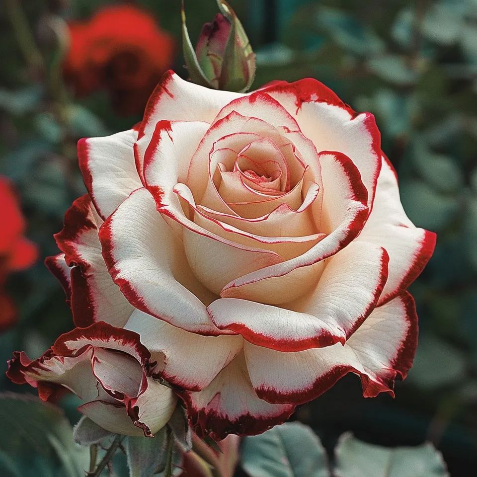 Rosa rara Blue Moon 🌌 y rosa de encaje multicolor 🌈🌹-ES