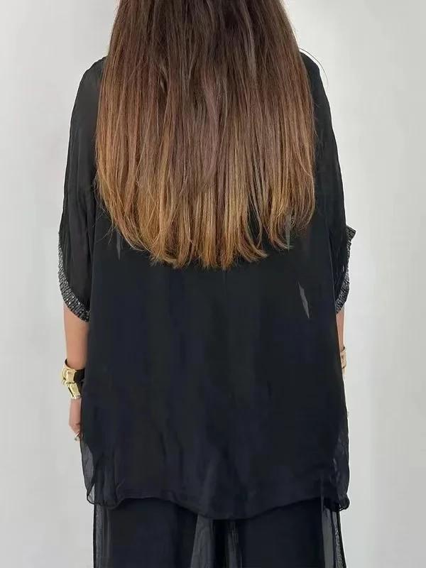 💟Top y pantalón midi con doble lentejuelas-ES