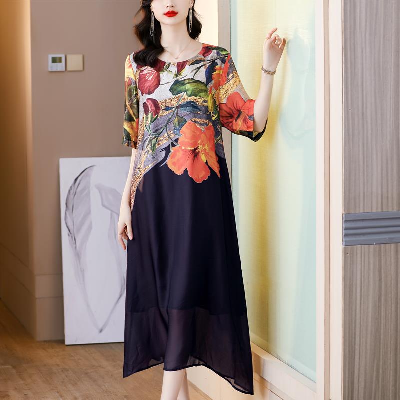 👗Elegantiškos gėlėtos suknelės moterims dideliais dydžiais-LT