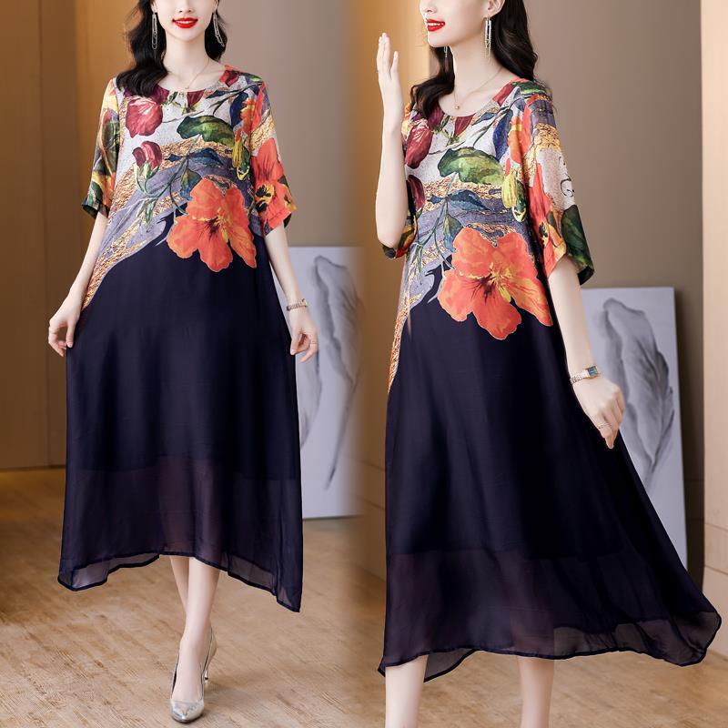 👗Elegantiškos gėlėtos suknelės moterims dideliais dydžiais-LT
