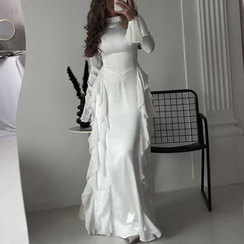 【✨Máxima elegancia】👗Vestido de manga ancha-ES