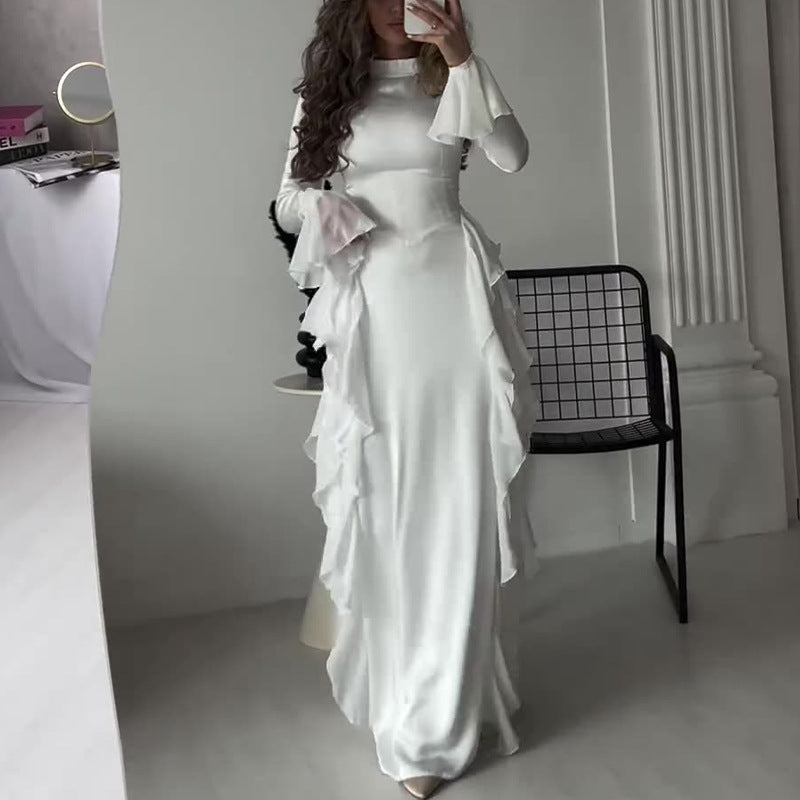 【✨Máxima elegancia】👗Vestido de manga ancha-ES