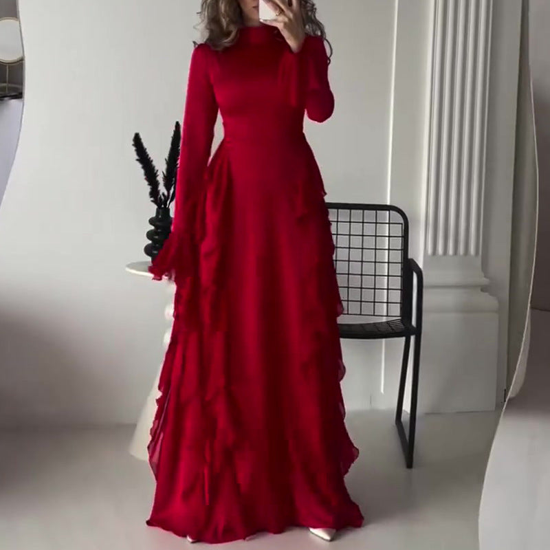 【✨Máxima elegancia】👗Vestido de manga ancha-ES