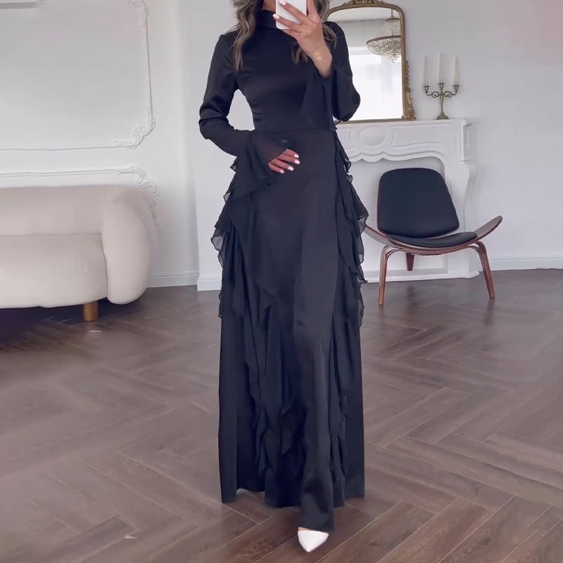 【✨Máxima elegancia】👗Vestido de manga ancha-ES
