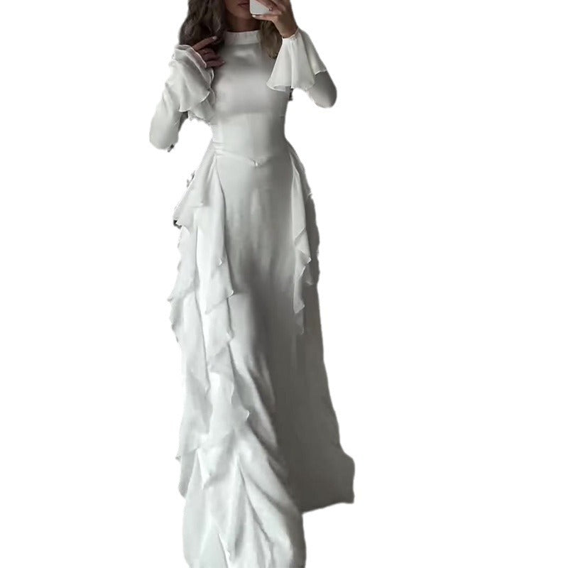 【✨Máxima elegancia】👗Vestido de manga ancha-ES