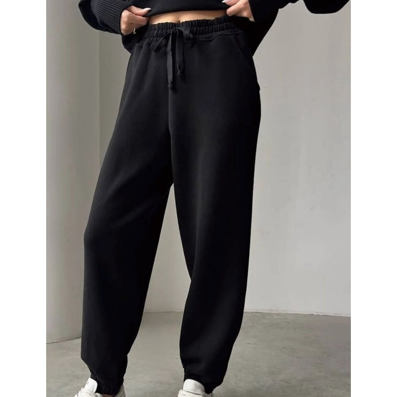 ✨Conjunto de 2 piezas - Conjunto casual deportivo para mujer ✨- Blusa con media cremallera y solapas y chándal a juego-ES
