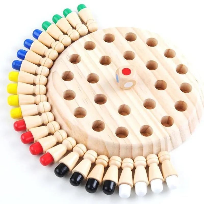 🔥 Juego de ajedrez de memoria con cerillas de madera-ES
